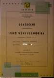 Prožitková pedagogika - osvědčení